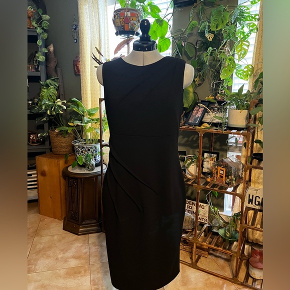 Calvin Klein Black sleeveless midi Dress - Picture 2 of 5